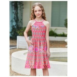 **Arshiner Girls Summer Dress Boho Crochet Hollow Out Casual Sundress US 12 NWOT